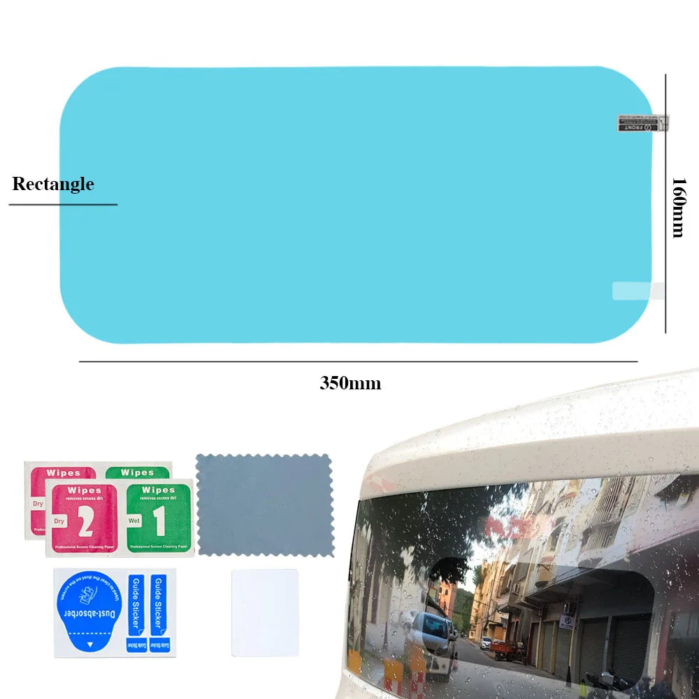 Anti-Fog Waterproof Rearview Mirror Film Kit