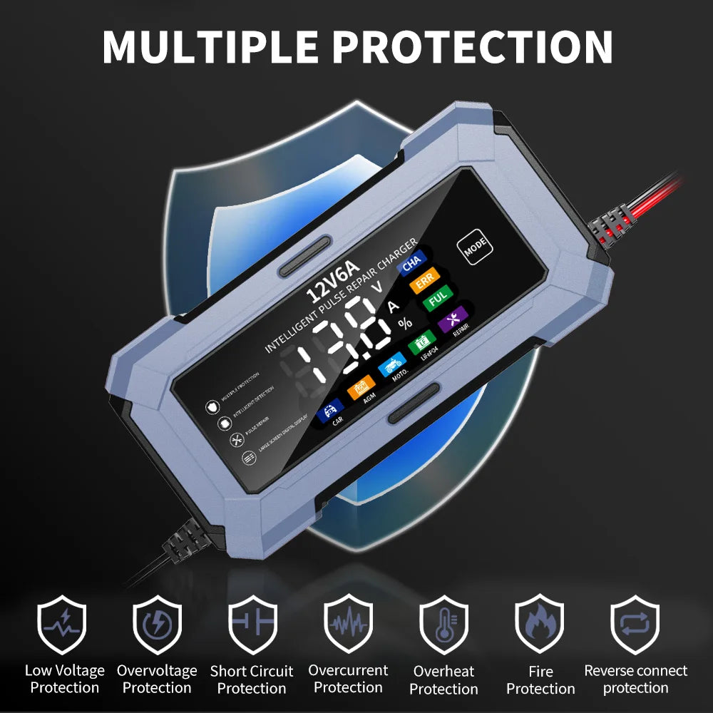 6A 12V Smart Battery Charger