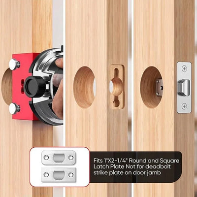 Precision Aluminum Door Lock Mortising Jig Kit