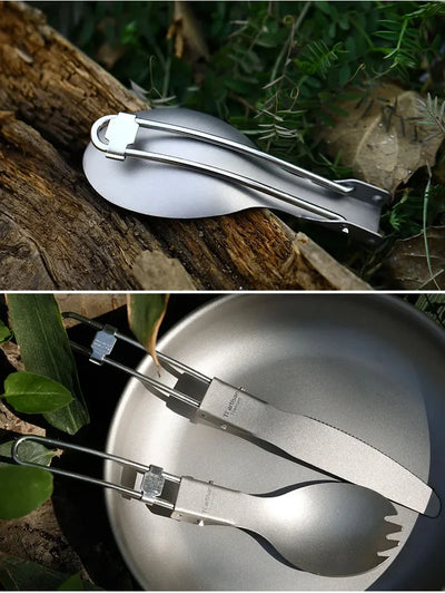 Titanium Foldable Cutlery Set