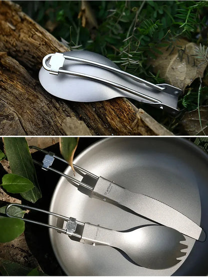 Titanium Foldable Cutlery Set