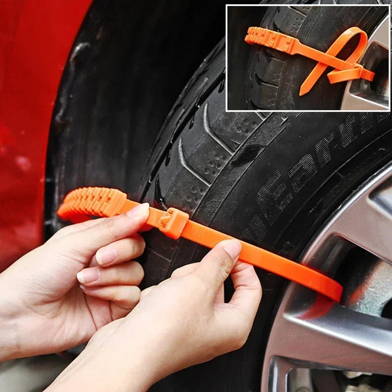 Emergency Car & Motorcycle Tire Anti-Skid Straps