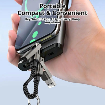 4-in-1 65W Keychain Charging Cable
