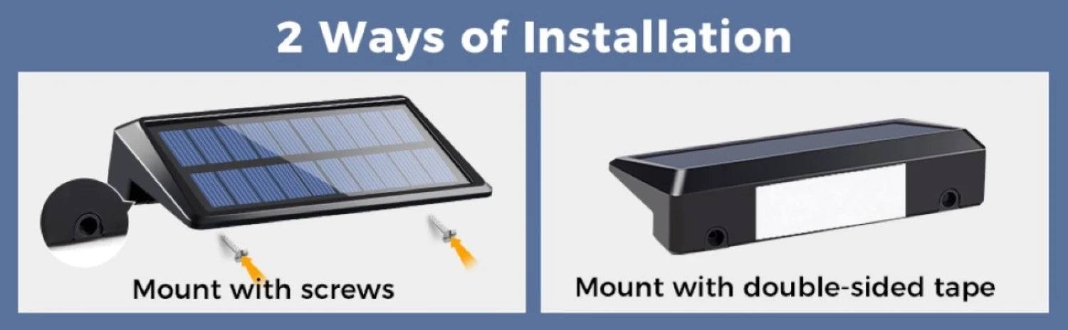 2 Pack Solar Wall Lights – 4 LED Outdoor