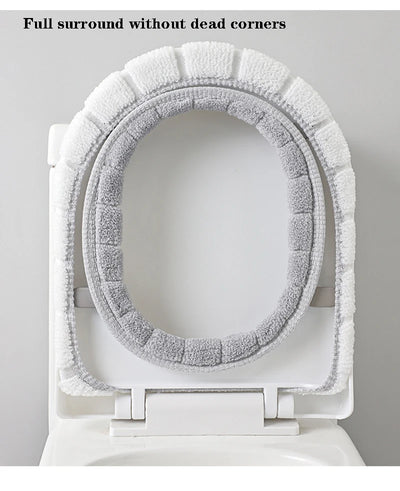 Soft Plush Toilet Seat Cover with Handle – Warm & Reusable