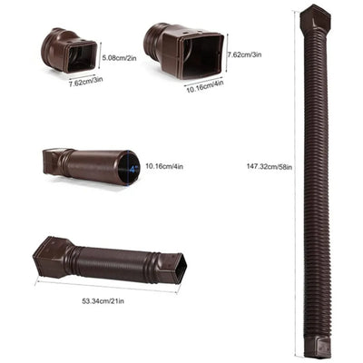 Retractable Rain Gutter Downspout Extender