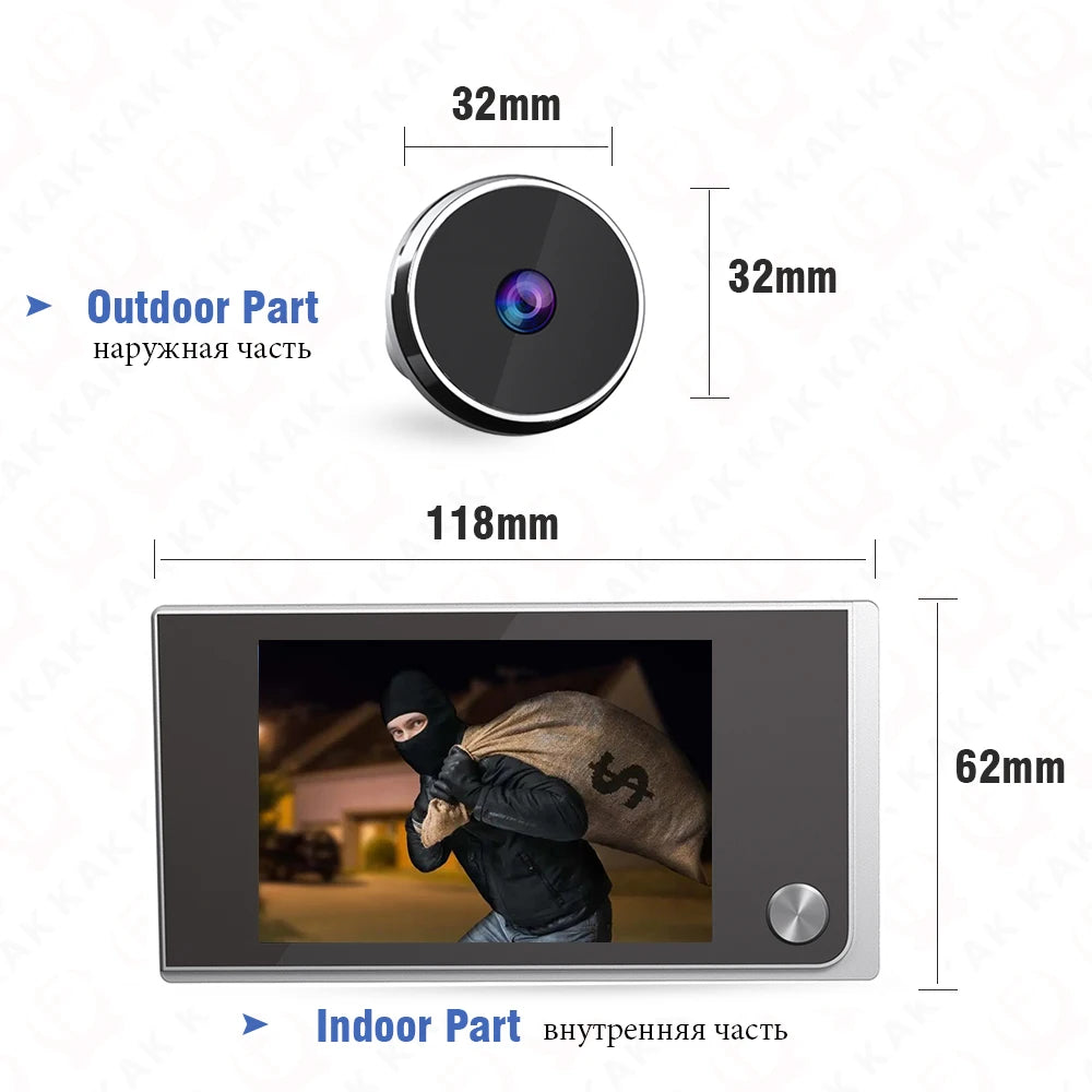 3.5" Digital Door Peephole Viewer