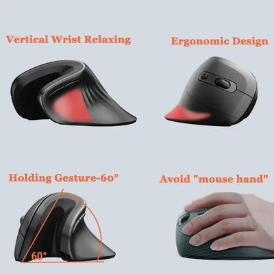 Ergonomic Vertical Silent Mouse