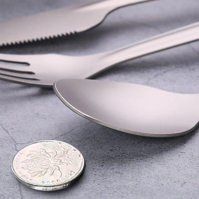 4-in-1 Titanium Camping Cutlery Set