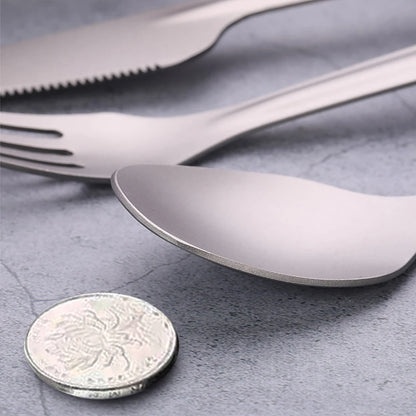 4-in-1 Titanium Camping Cutlery Set