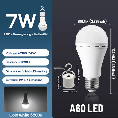 Rechargeable Emergency LED Light Bulb with Battery Backup