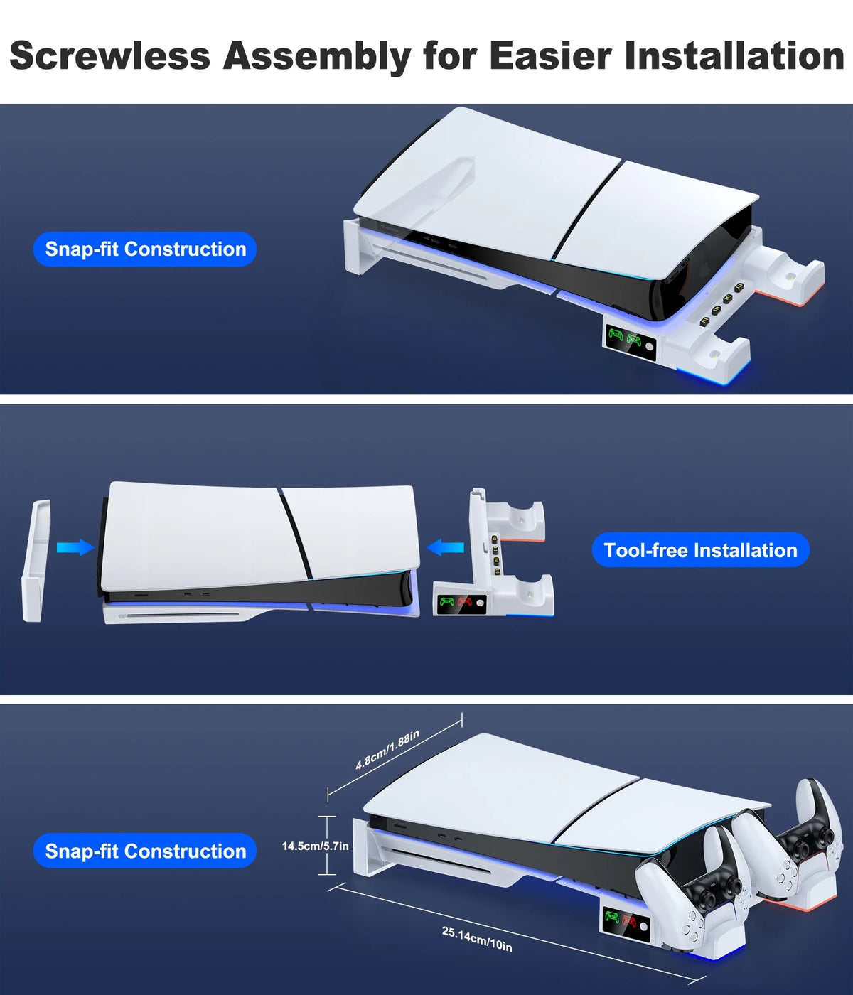 Horizontal Stand with RGB Light