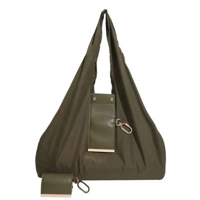 Foldable Reusable Shopping Tote Bag with Keychain