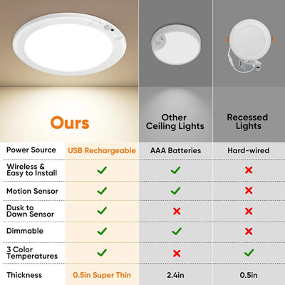 Motion Sensor Ceiling Light