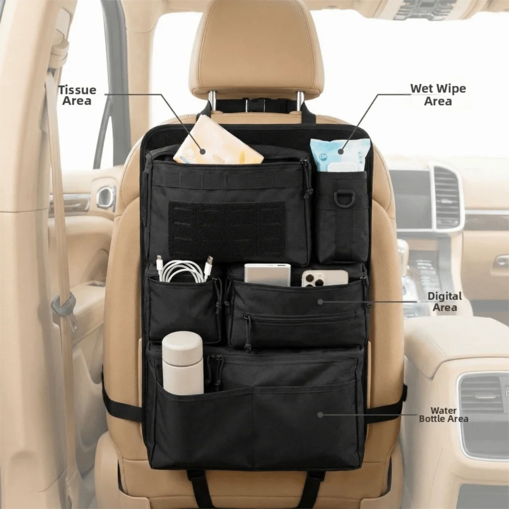 Multi-Pocket Car Seat Organizer Bag