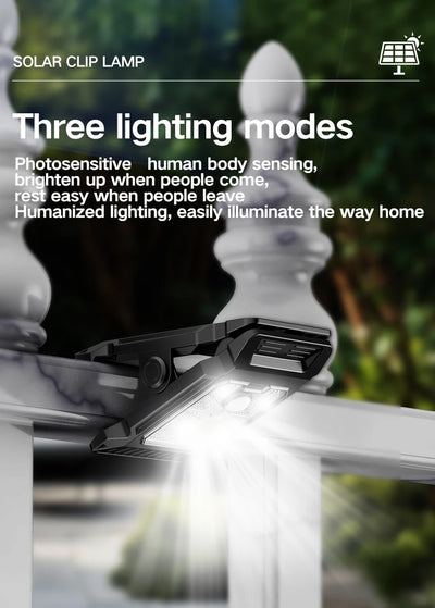 Solar Motion Sensor Clip-On Garden Light