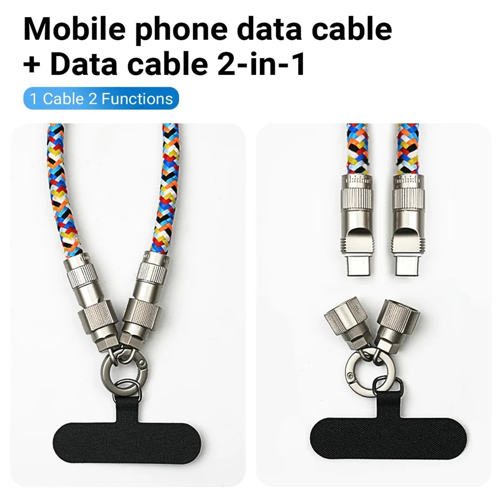 2-in-1 Phone Lanyard & 60W Fast Charging Cable