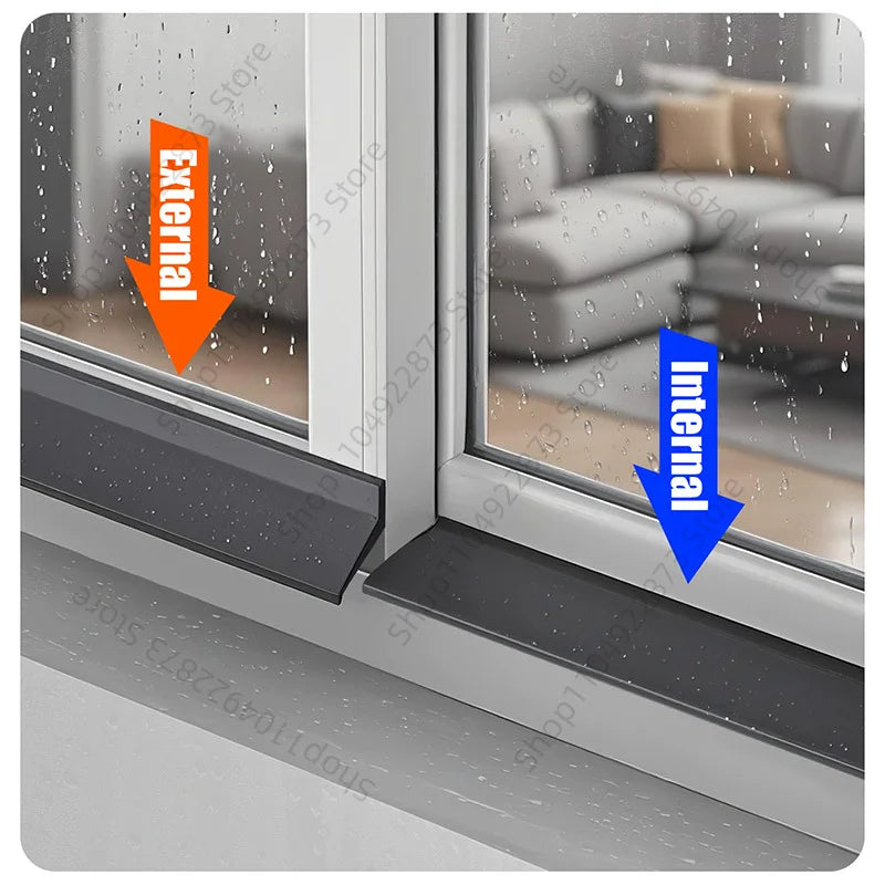 Aluminum Window Water Blocking Bar & Rain Deflector