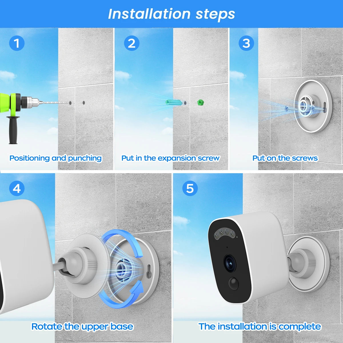 5MP Solar WiFi Outdoor Security Camera