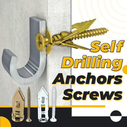 30/60/100Sets Self Drilling Drywall Anchors