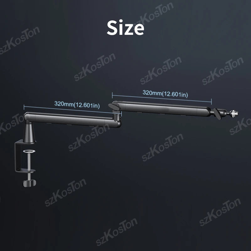 Professional Low-Profile Adjustable Microphone Boom Arm