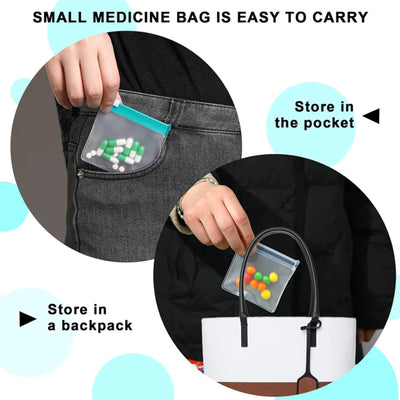 Reusable EVA Travel Pill Bags with Slide Lock