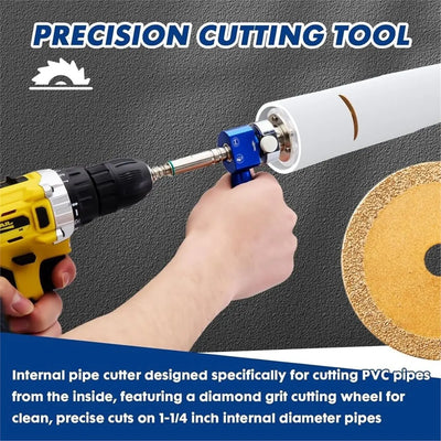 Internal Pipe Cutter Tool for PVC Pipe with Adjustable Depth Gauge