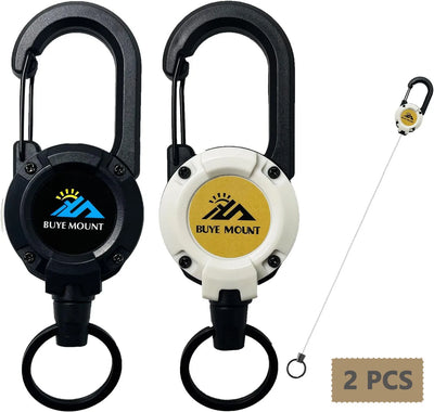 2-Pack Heavy-Duty Retractable Tactical Keychain
