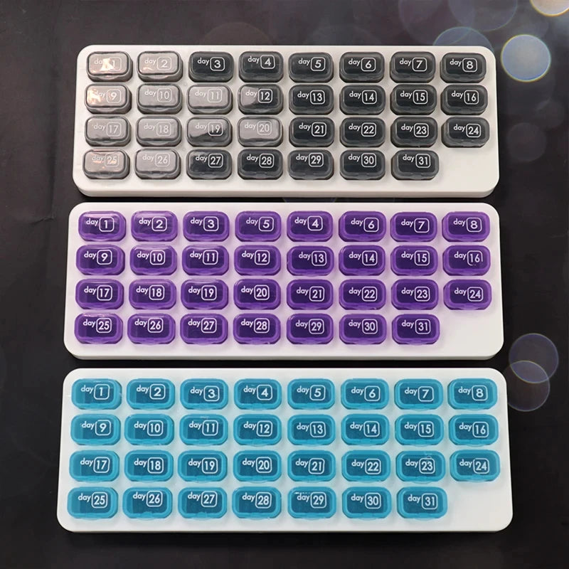 31-Grid Monthly Pill Organizer