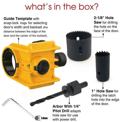 Wood Door Lock Installation Kit