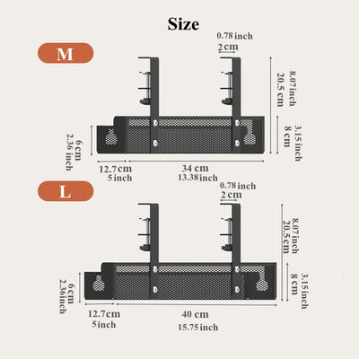 No-Drill Under Desk Cable Management Tray