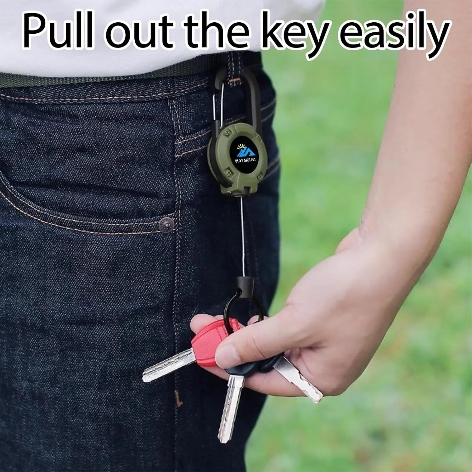 2-Pack Heavy-Duty Retractable Tactical Keychain