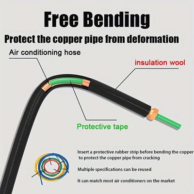 4-Piece Flexible PE Copper Pipe Bender & Protector Set (2m)