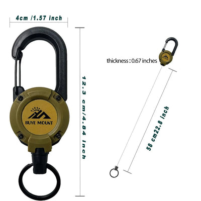 2-Pack Heavy-Duty Retractable Tactical Keychain