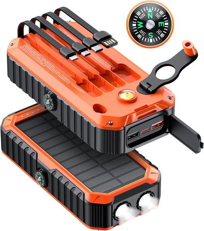 40000mAh Solar Power Bank + Hand Crank