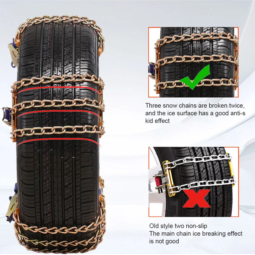 Cadenas de nieve antideslizantes universales para coches, SUV y camiones