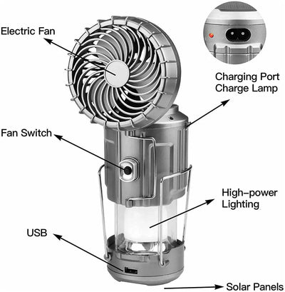 Multi-Function Solar Fan Light