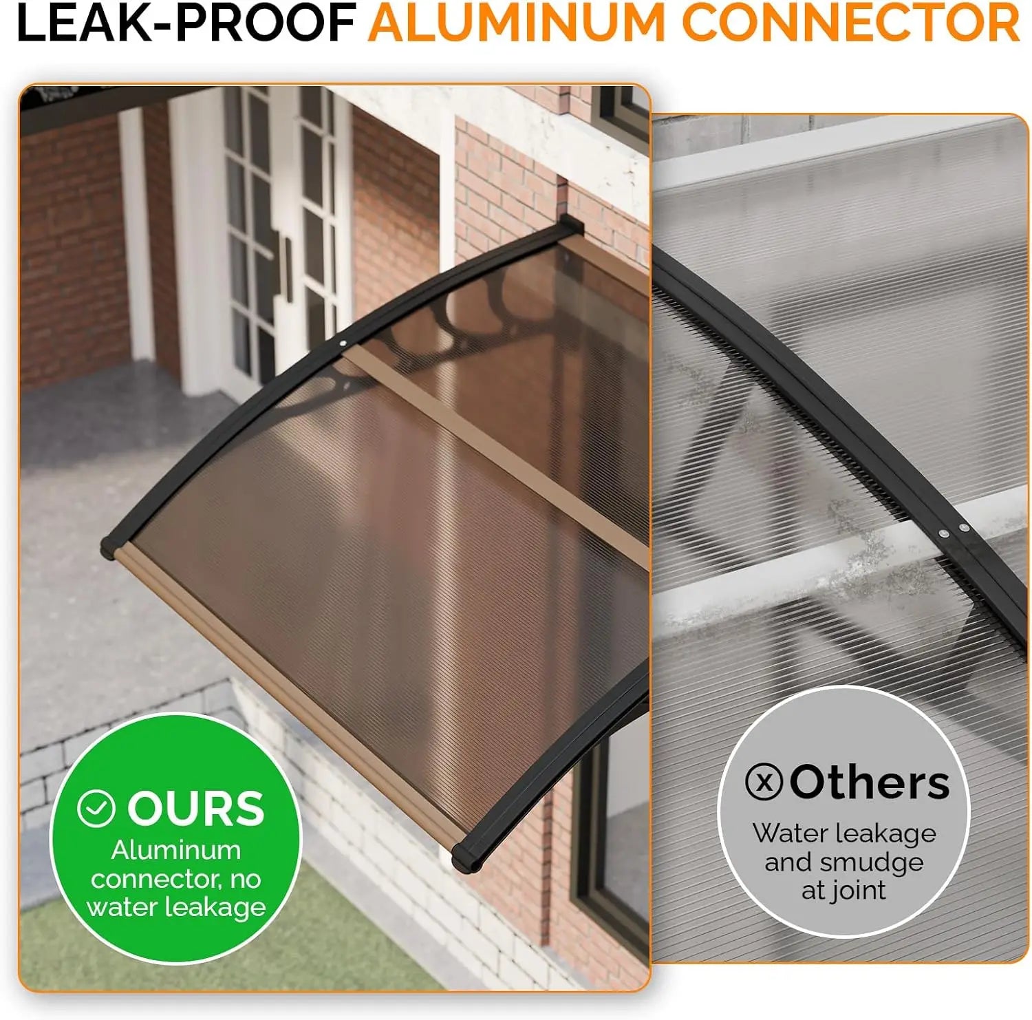 Modern Polycarbonate Window Awning & Door Canopy