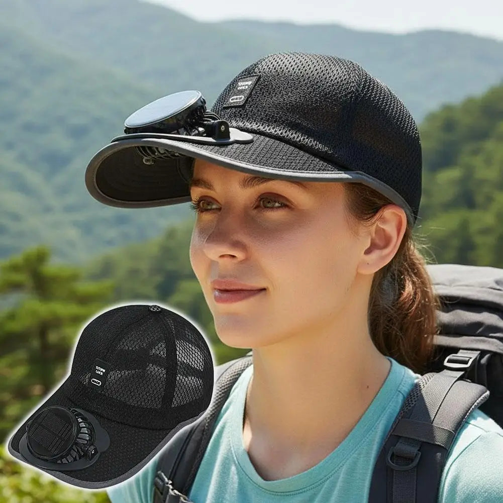 Solar Cooling Fan Hat