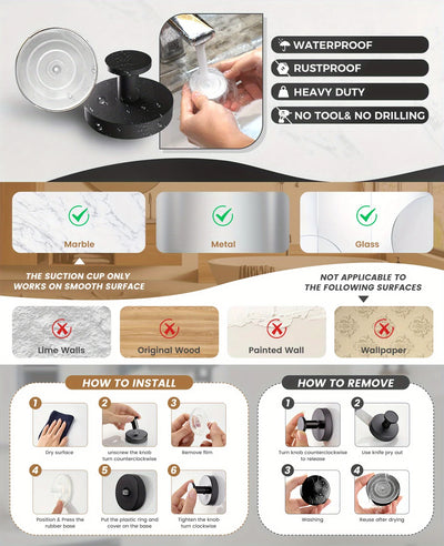Vacuum Suction Cup Hooks