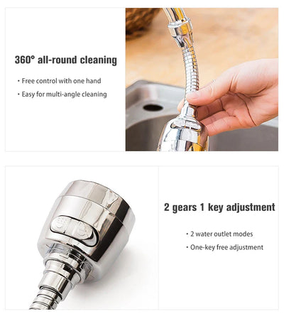 360° Rotating Dual-Mode Faucet Aerator