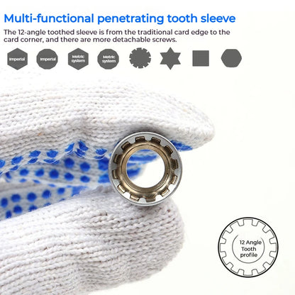 Pass-Through Ratchet Socket Wrench Set
