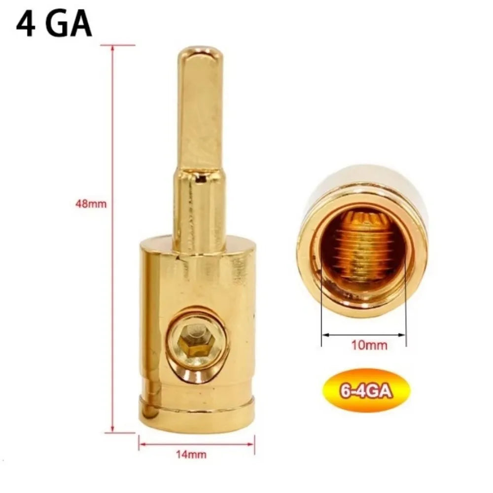 Pure Copper Car Audio Wire Input Adapters (0GA/4GA/8GA)