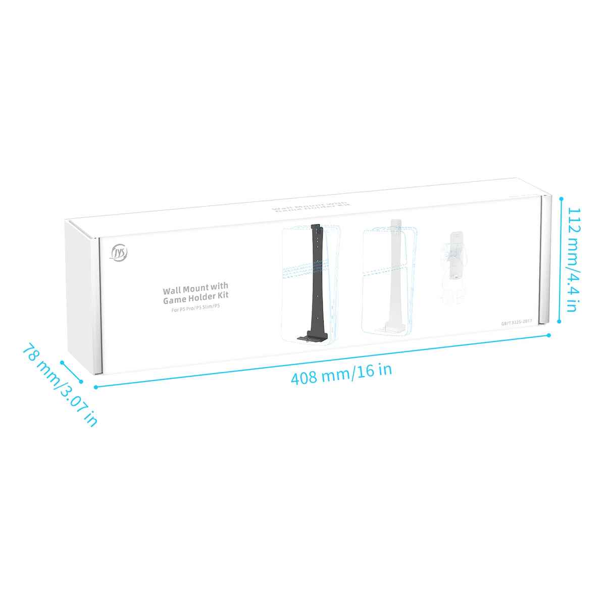 PS5 Slim Metal Wall Mount with Controller & Headset Holders