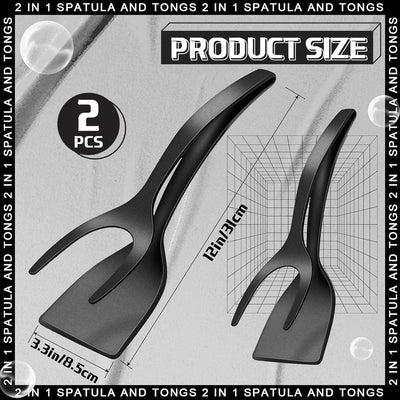 2-in-1 Flip Spatula Tongs