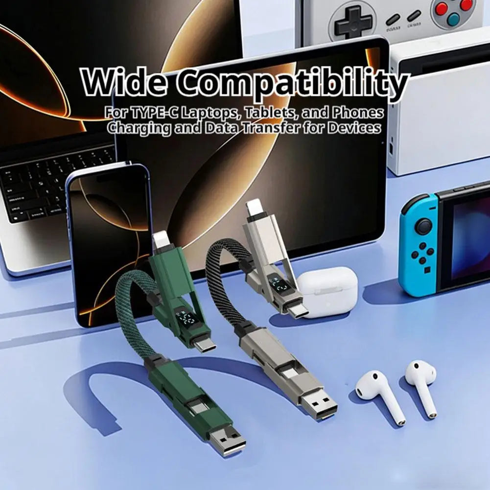 4-in-1 65W Keychain Charging Cable