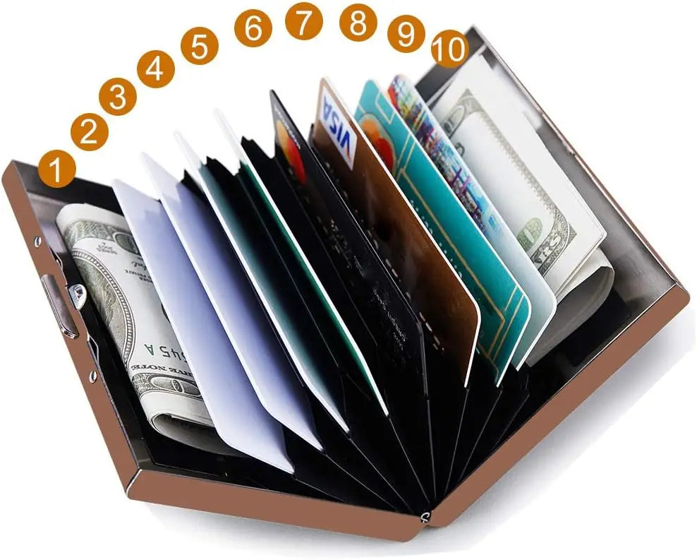 RFID Blocking Stainless Steel Metal Card Holder