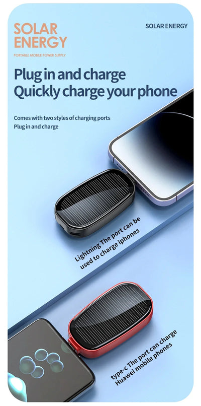SolarKey Mini Power Bank 1200mAh