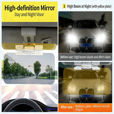 2-in-1 Day & Night Anti-Glare Car Sun Visor Extender
