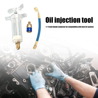 R134A A/C Oil Injector with Quick Coupler